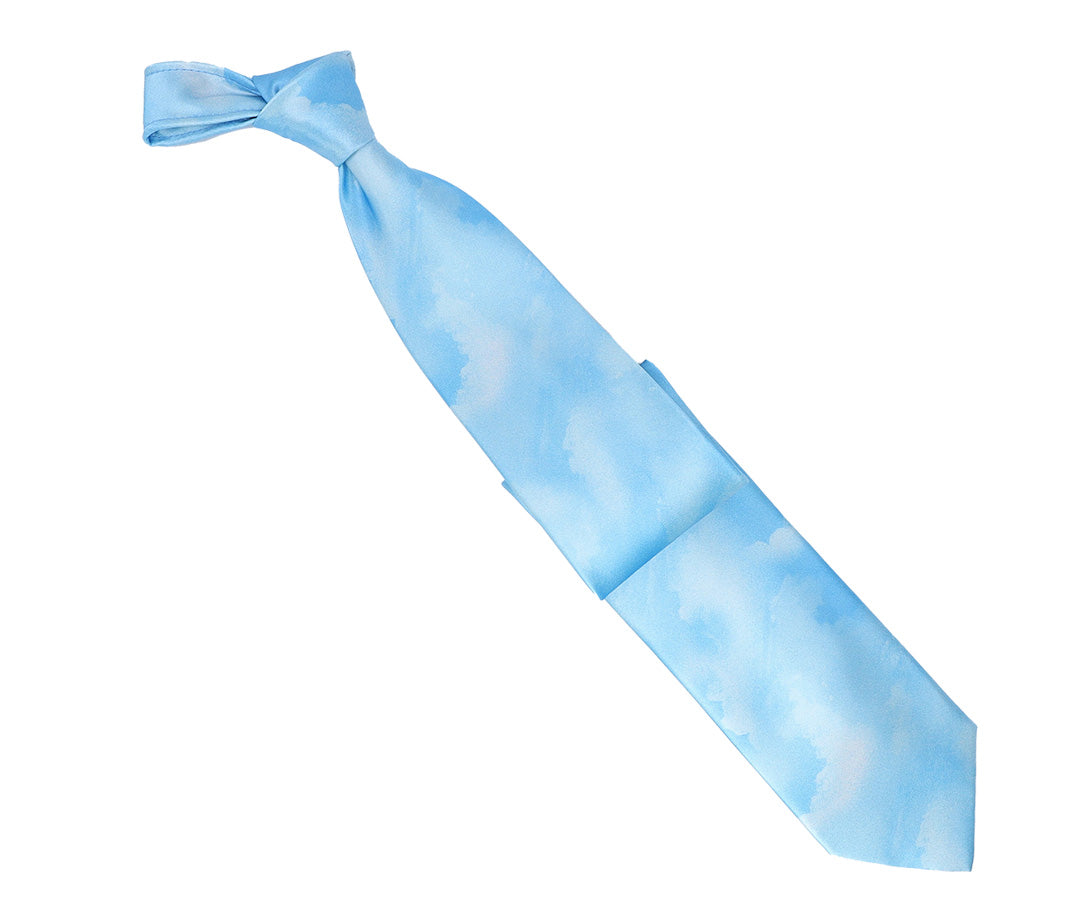 Italo Ferretti Men's Tie With Soft Sky-Inspired Gradient Pattern - Mondo Uomo