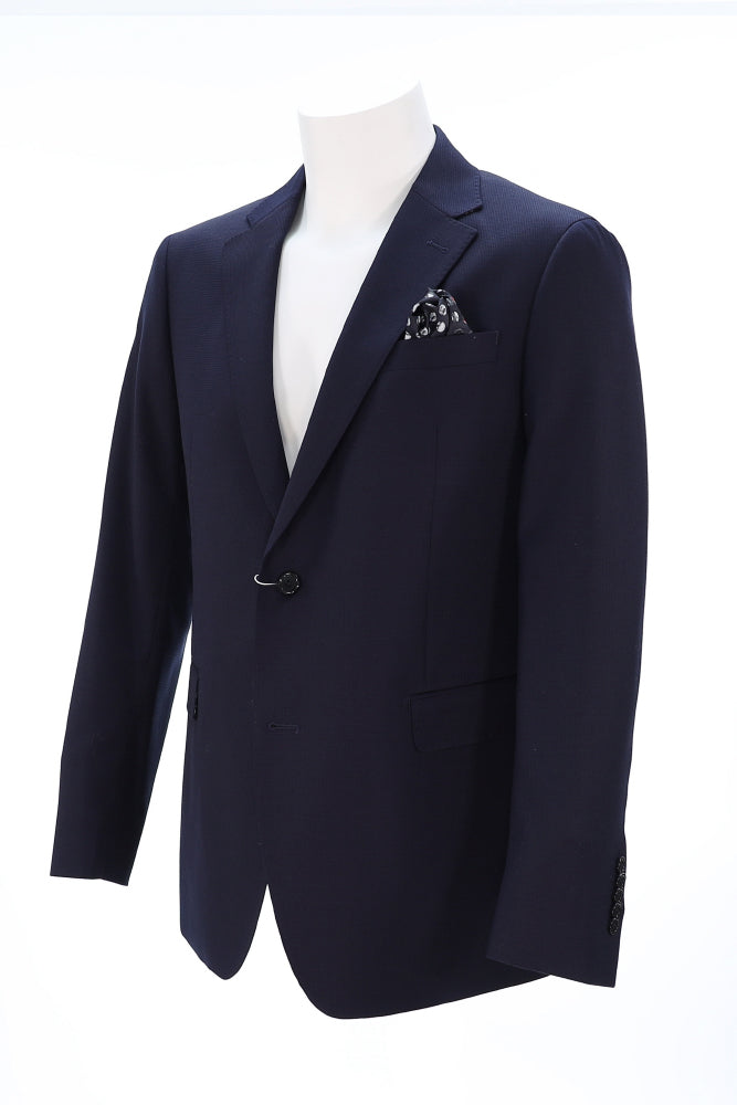 Downie St. Men’s Deep Navy Wool Blend Sports Coat Side View