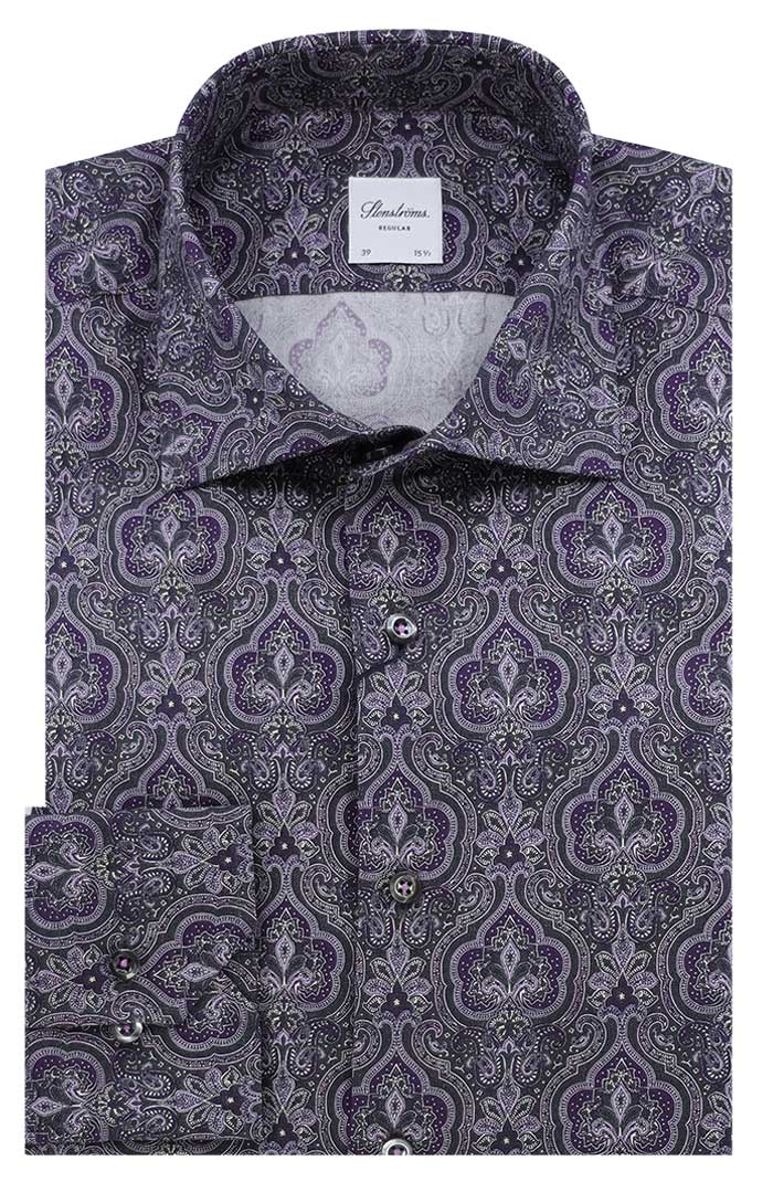 Stenstroms Long Sleeve Shirt, Purple Paisley