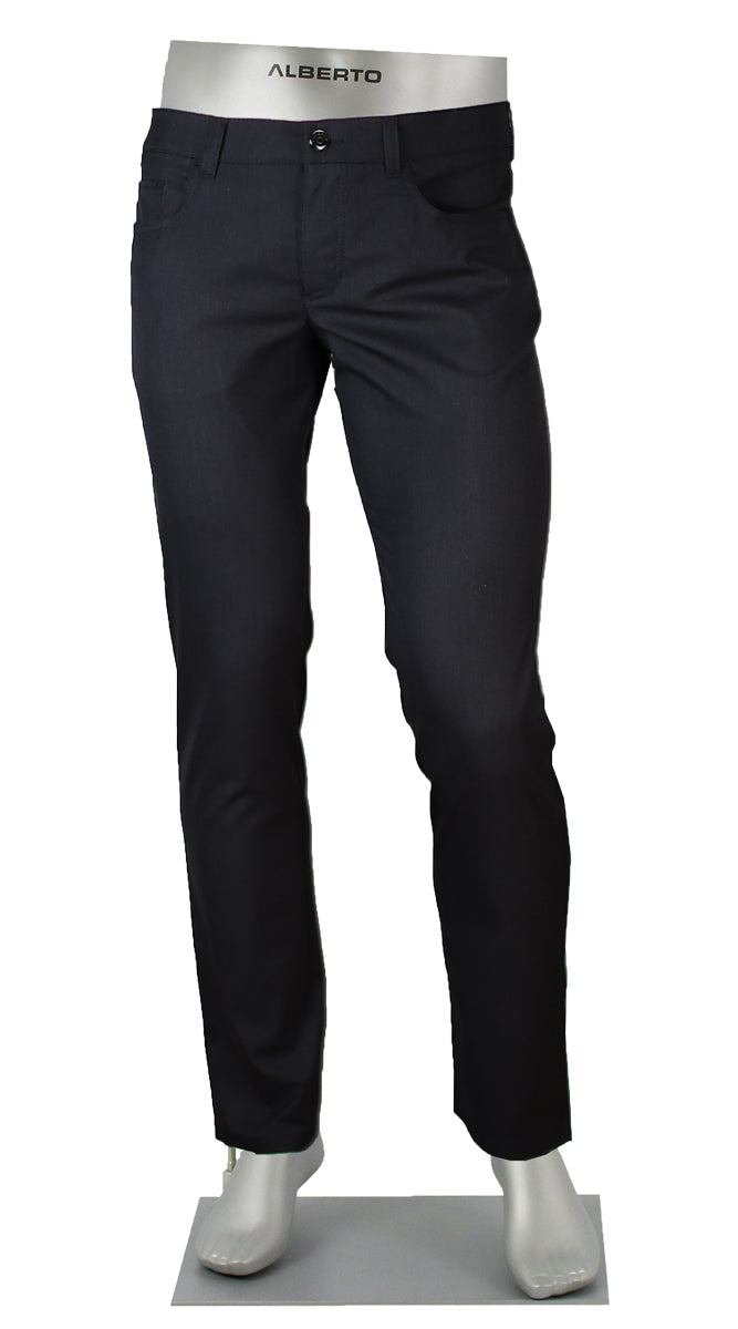 Alberto Pipe Ceramica Men’s Black Two-Tone Slim Fit Pants – Mondo Uomo
