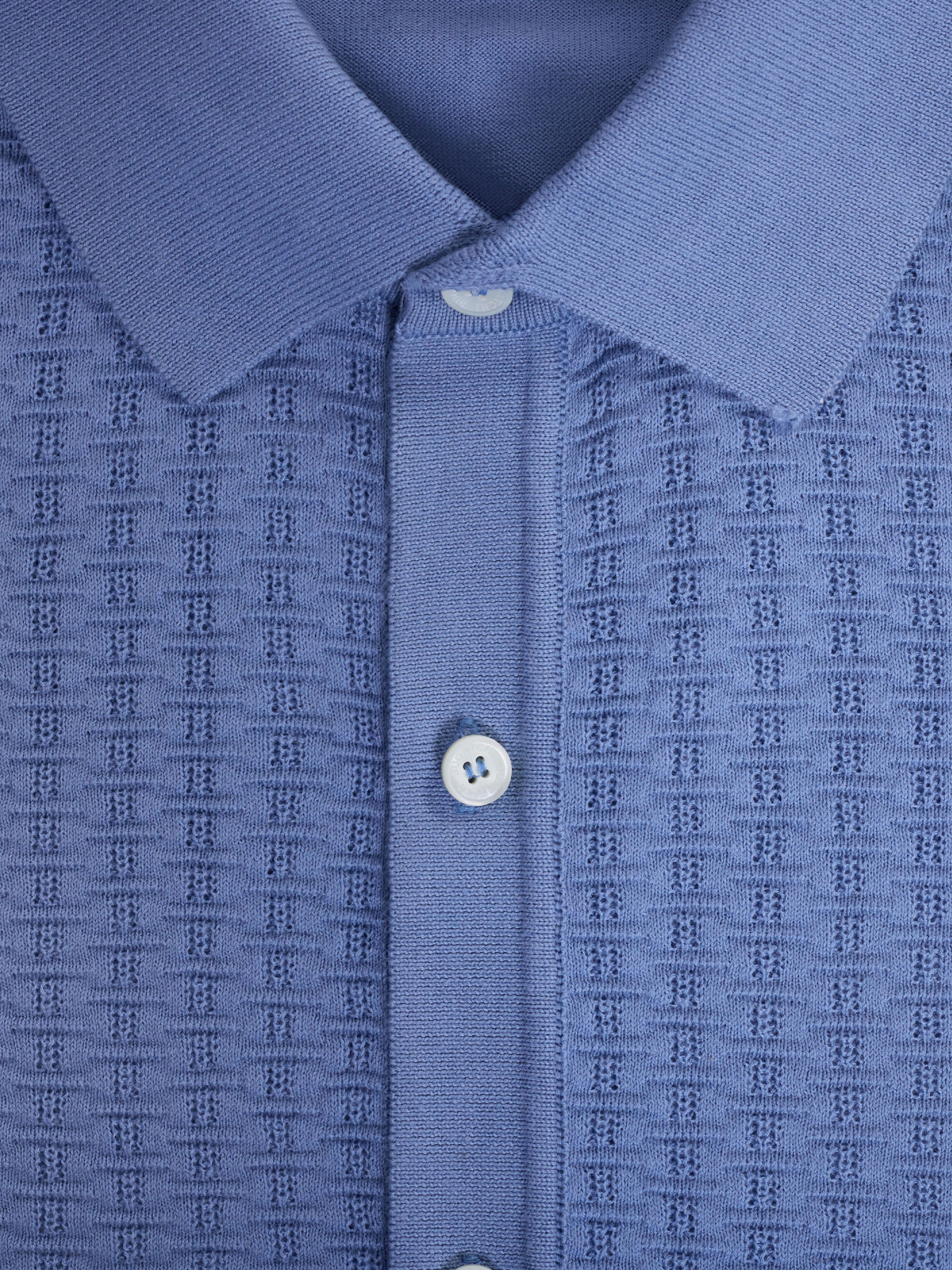 Bugatchi S/S Full Button Shirt, Air Blue