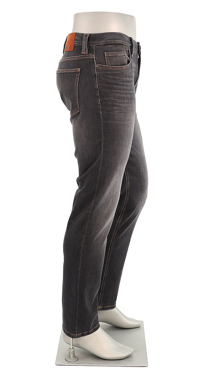 Alberto Men's Pipe Lefthand Jeans In Charcoal - Mondo Uomo Fine Menswear