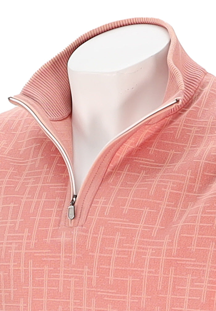 St. Croix Cross Hatch Zip Mock | Aurora