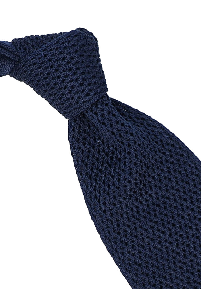 Italo Ferretti Men's Tie In Dark Blue Close Up