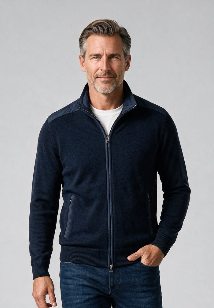 Paul & Shark Full Zip Sweater — model detail