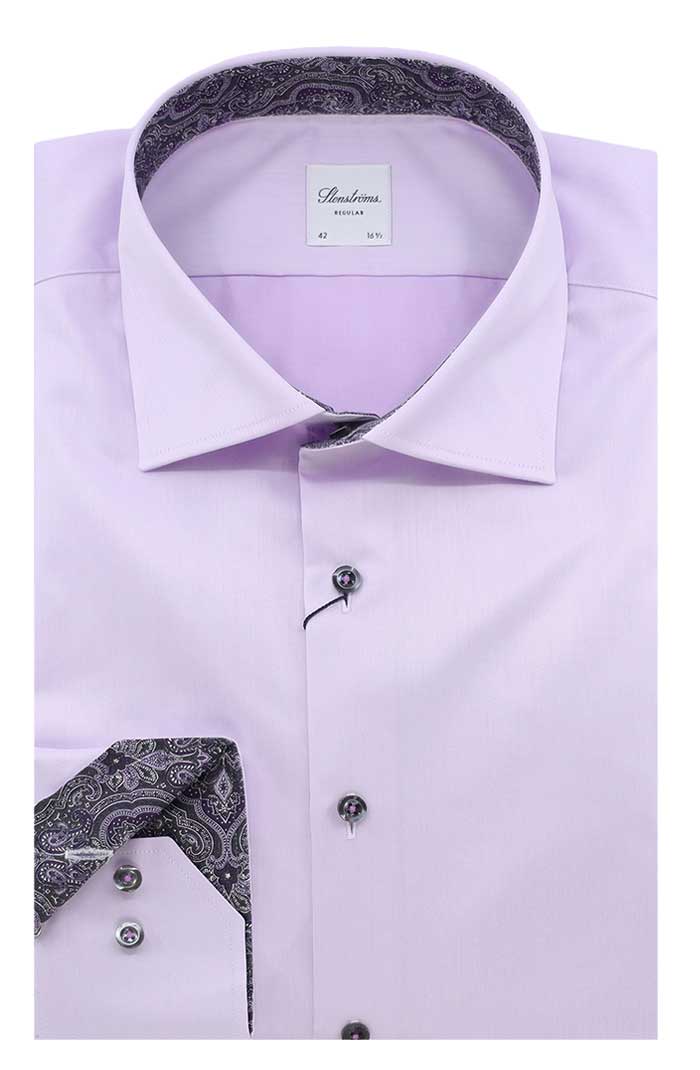 Stenstroms Long Sleeve Shirt, Light Purple Paisley