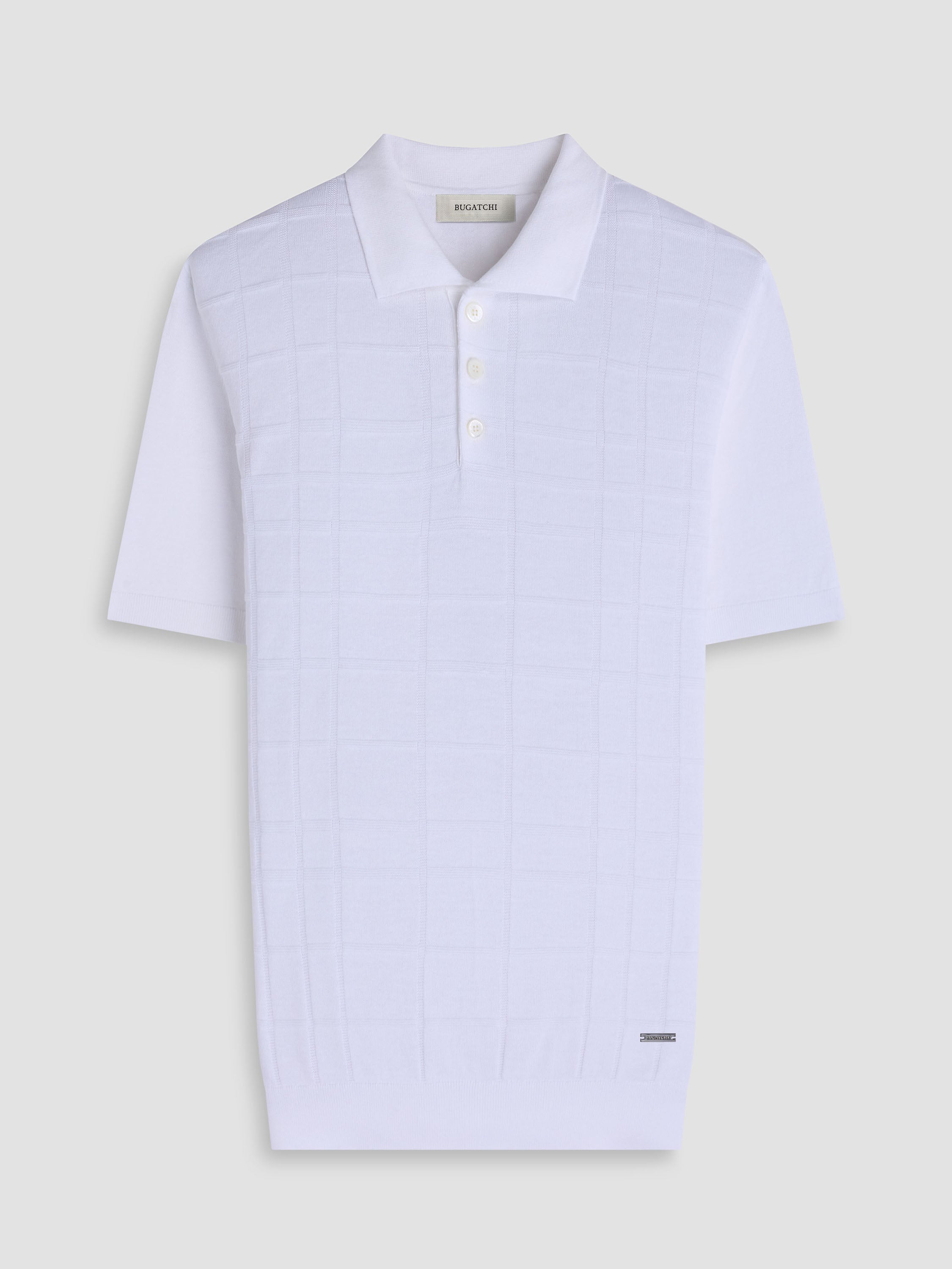 Bugatchi S/S Polo Sweater, White
