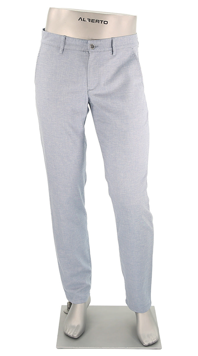 Alberto Lou Linen Pants For Men In Light Blue- Mondo Uomo