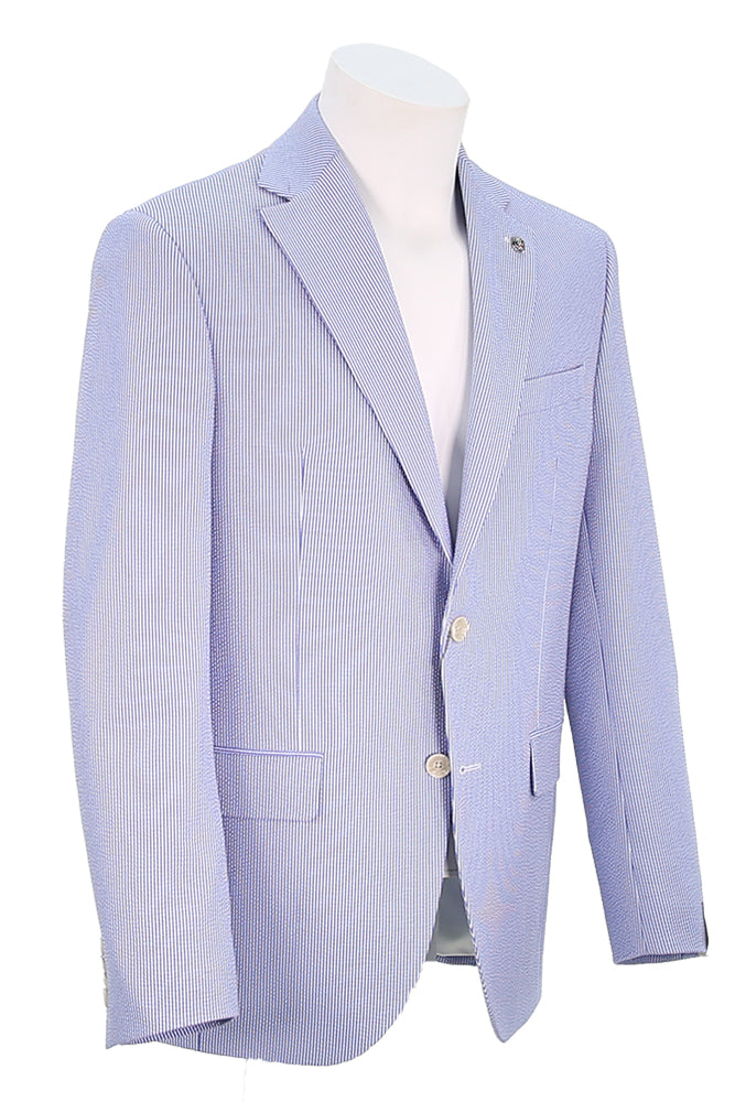 Jack Victor Men's Sport Coat In Soft Blue Angled View - Mondo Uomo