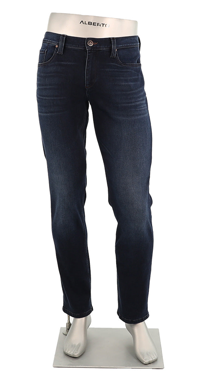 Alberto Men's Pipe Lefthand Denim In Dark Blue - Mondo Uomo Fine Menswear