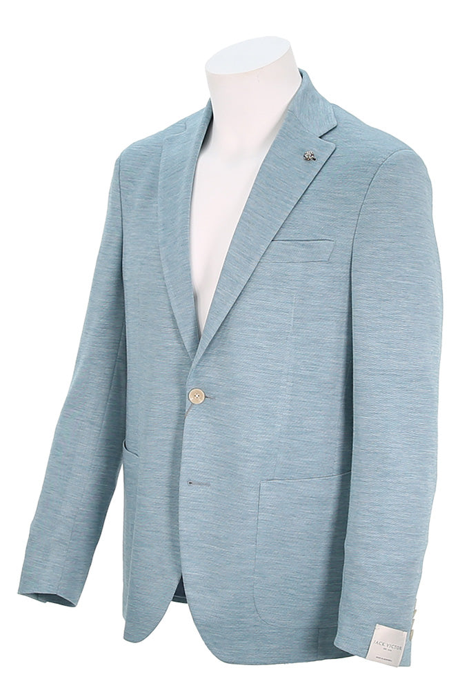Jack Victor Men's Sport Coat In Eucalyptus Blue Angled View C01524