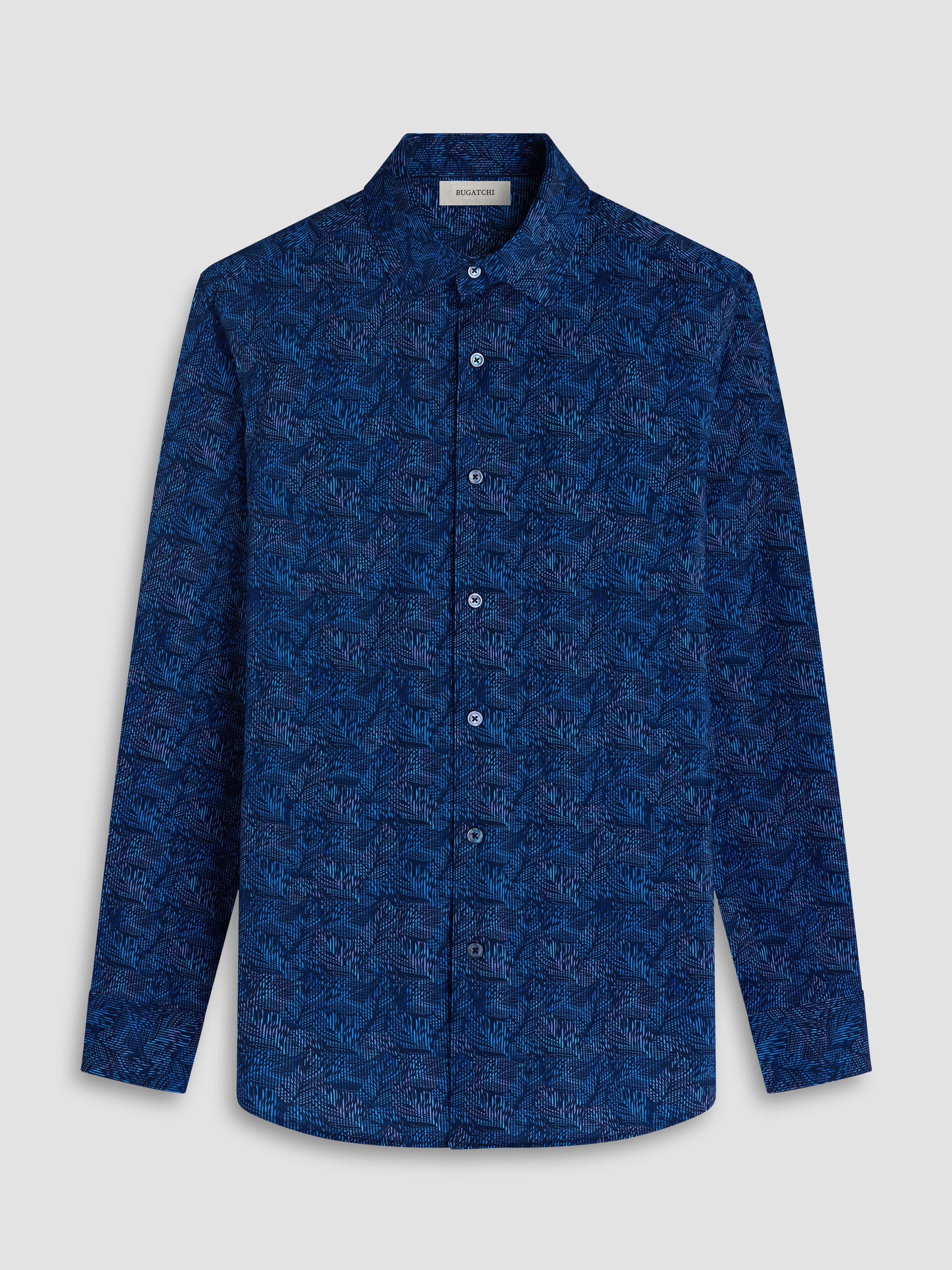 Bugatchi Ooohcotton L/S Shirt, Navy