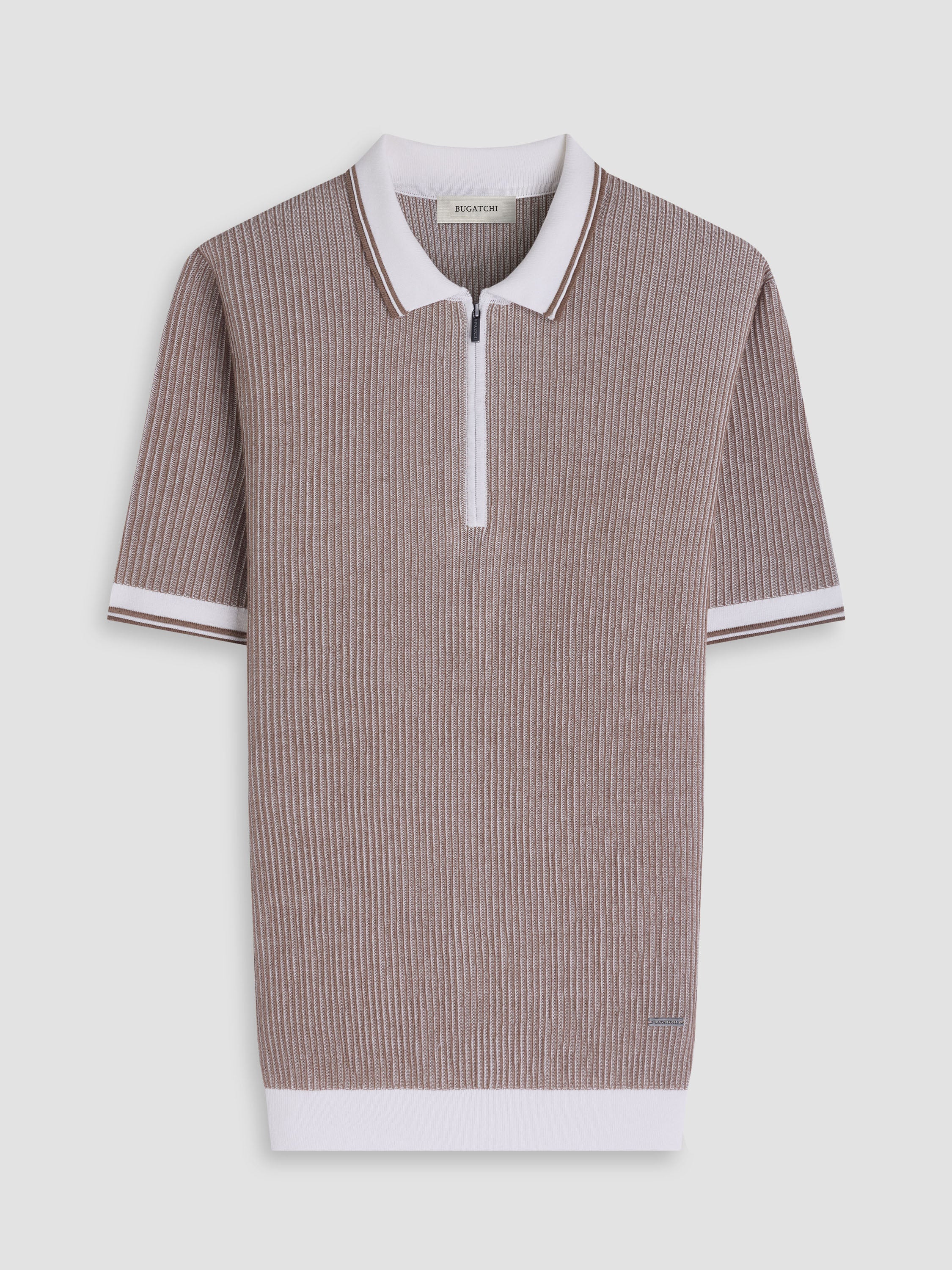 Bugatchi S/S Polo Sweater, Tobacco