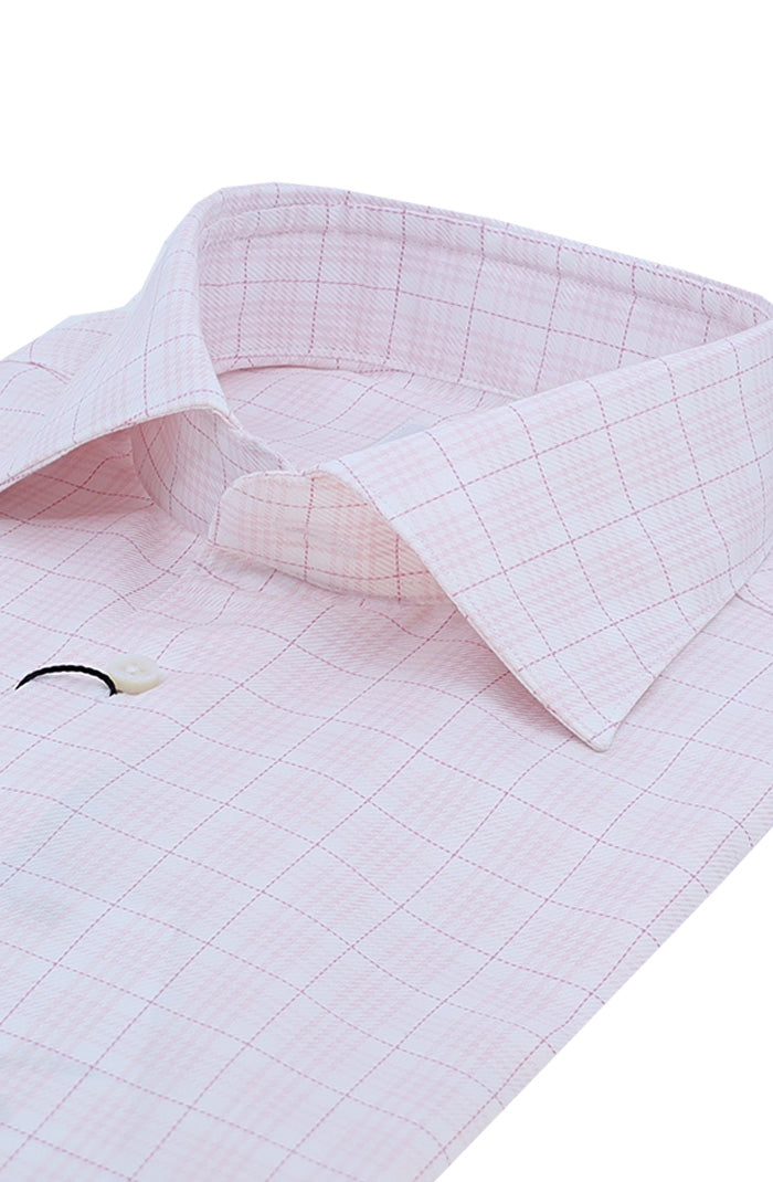 Stenstroms Pink Checked Twill Shirt