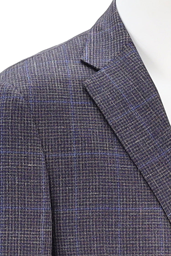 Corneliani Men's Check Sport Coat Close Up