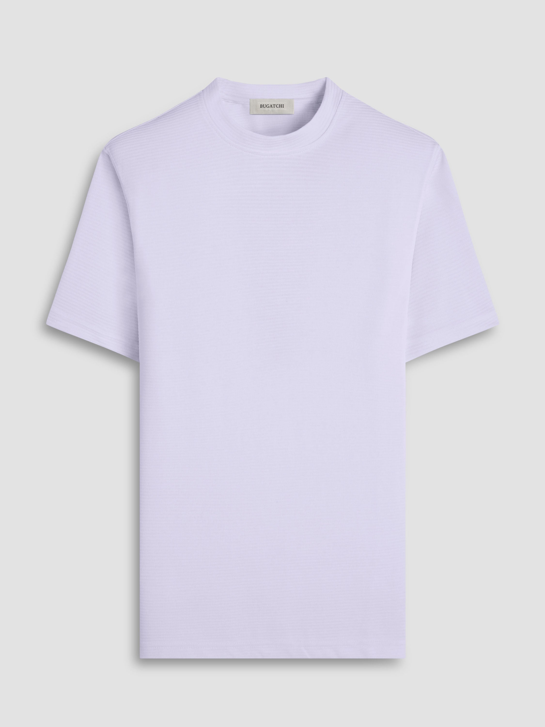 S/S Bugatchi Orville Crew Neck For Men In White - Mondo Uomo