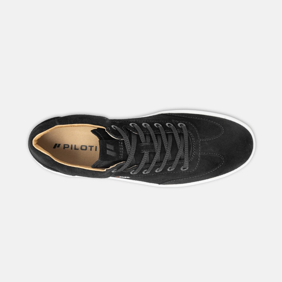 Piloti Shift Driving Sneaker, Black on White