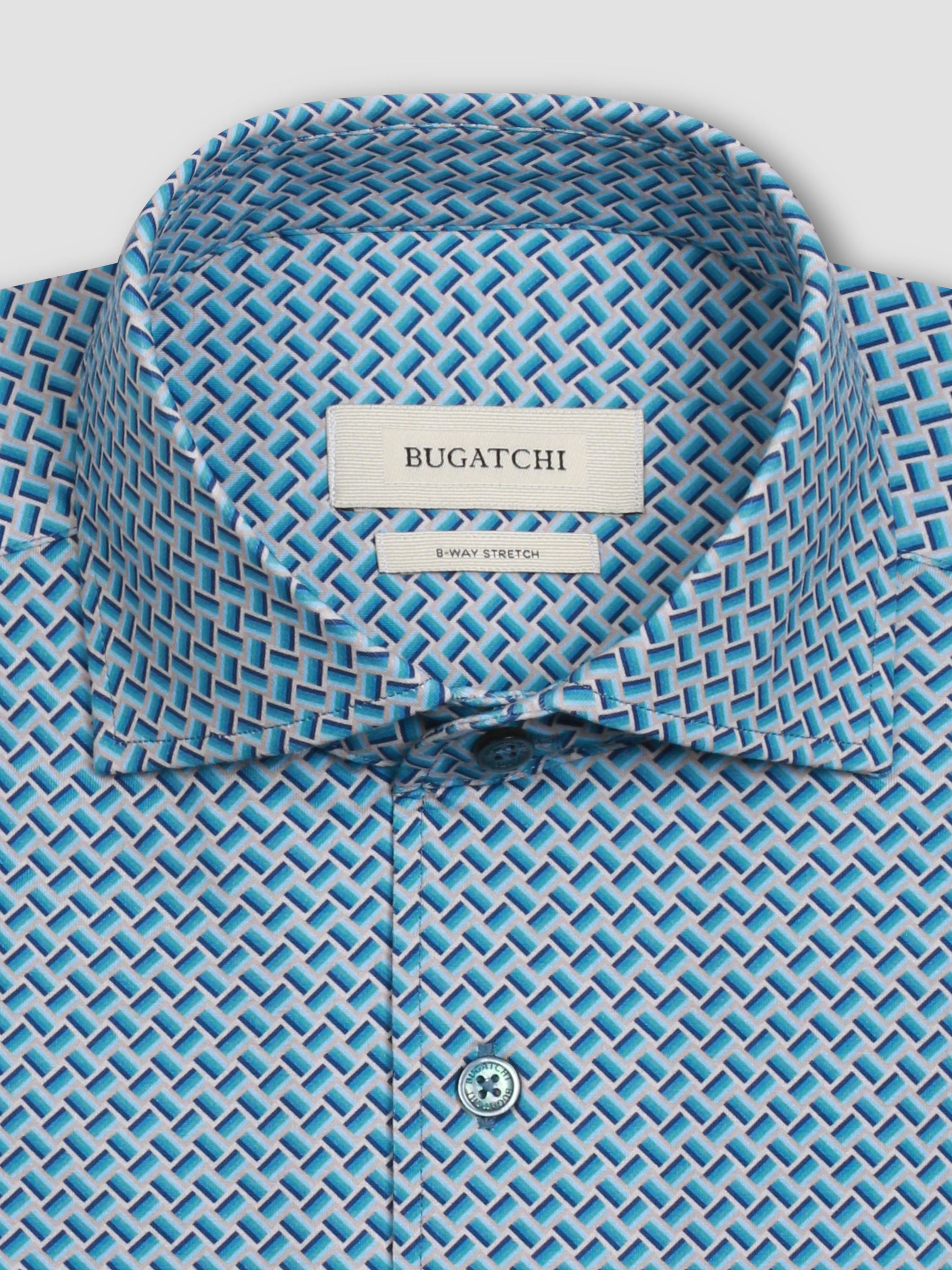 Bugatchi Ooohcotton L/S Shirt, Teal