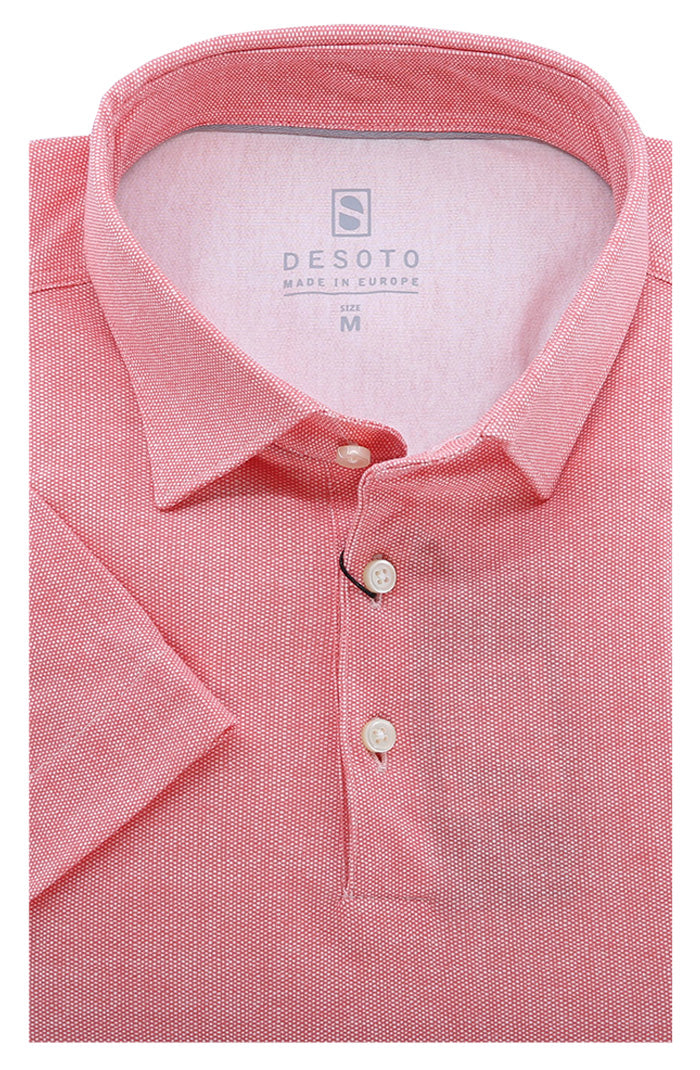 Desoto Summer Journey Men’s Polo Shirt in Light Pink – Mondo Uomo Fine Menswear