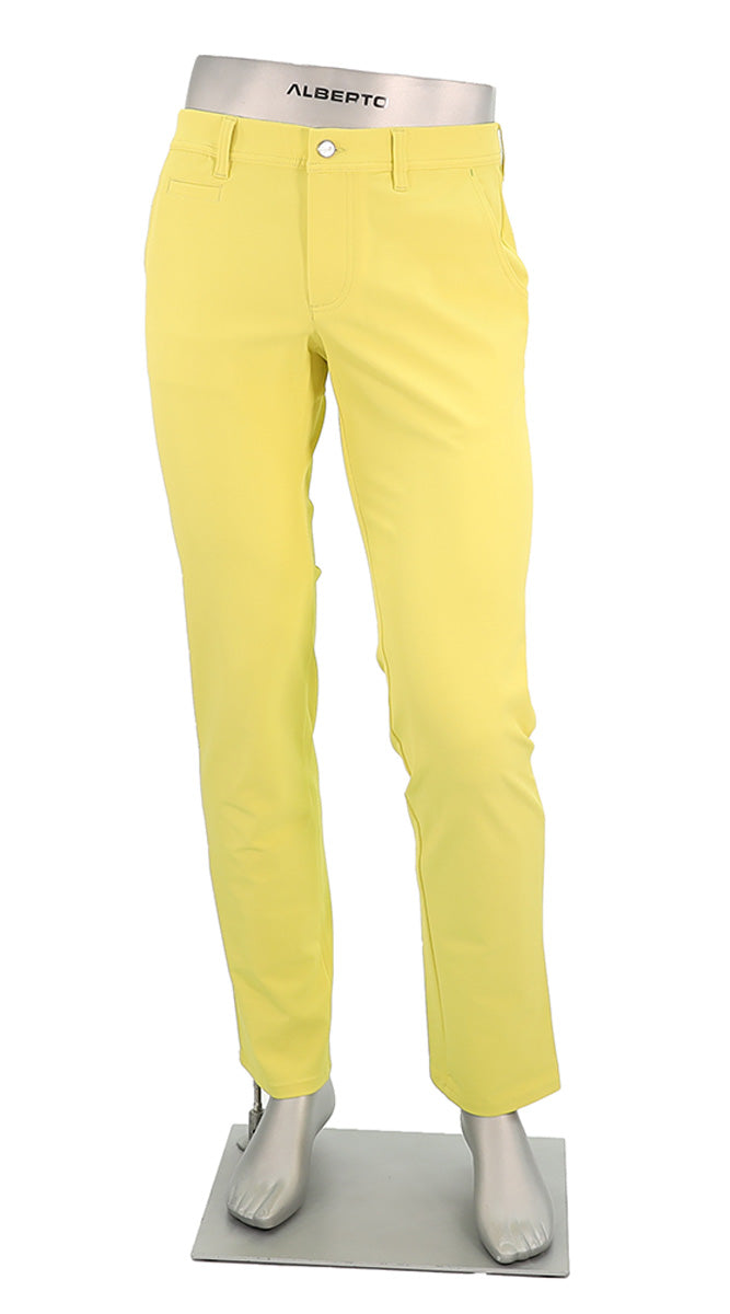 Alberto Rookie Golf 3X DRY Men’s Slim Fit Yellow Activewear Pants – Mondo Uomo