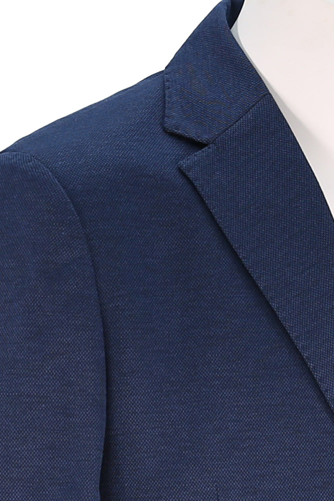 7 Downie Boston Sport Coat For Men In Deep Navy Blue Close Up