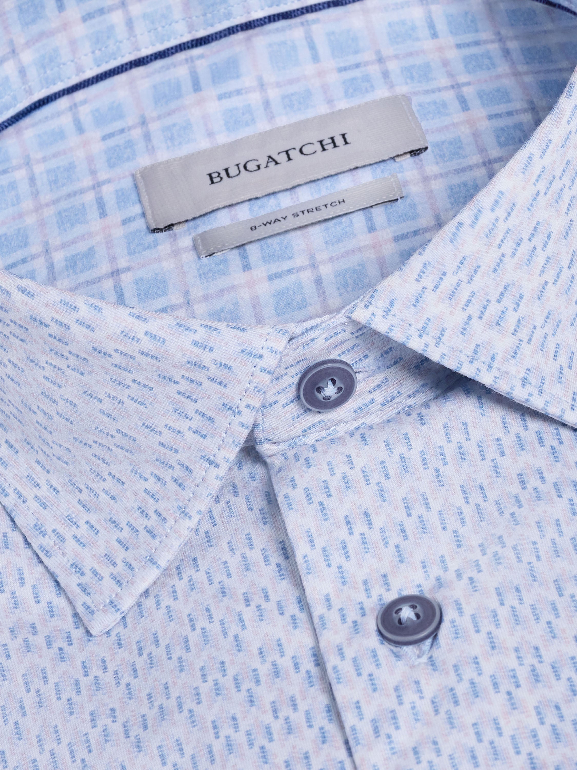 Bugatchi Ooohcotton L/S Shirt, Air Blue