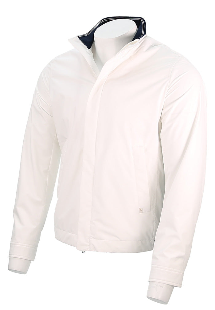 Paul & Shark Men's Typhoon Jacket In Crisp White Angled View- Mondo Uomo