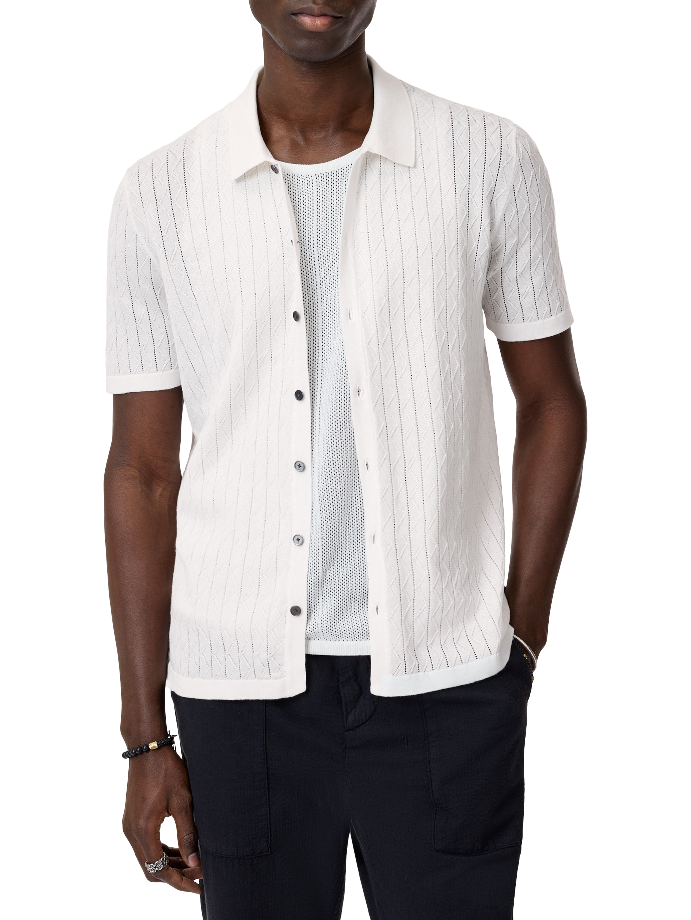 John Varvatos Short Sleeve Sweater Shirt