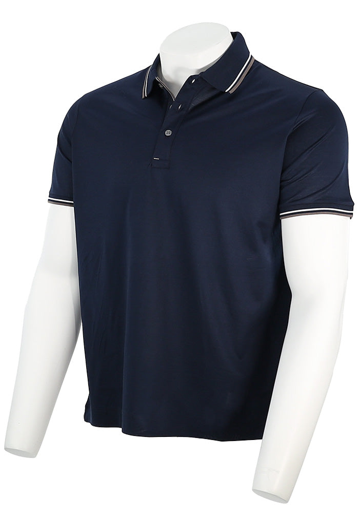 Paul & Shark Men's Jersey Cotton Polo Shirt In Navy Angled View 25411258