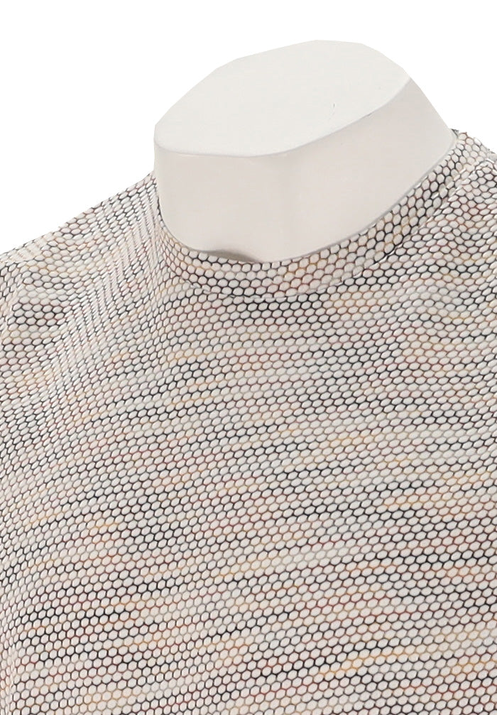 Marcello Men’s Multi Honeycomb Knit Sweater in Cotton Microfiber Blend Close Up