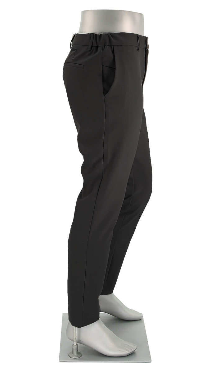 Alberto Slim Performance Move Pant Black Side View- Mondo Uomo