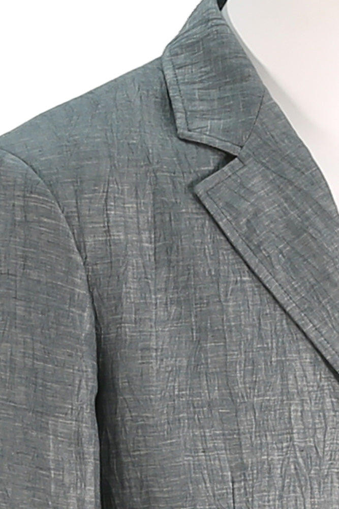 John Varvatos Men's Dark Grey Jacket With Classic notch lapel Close Up
