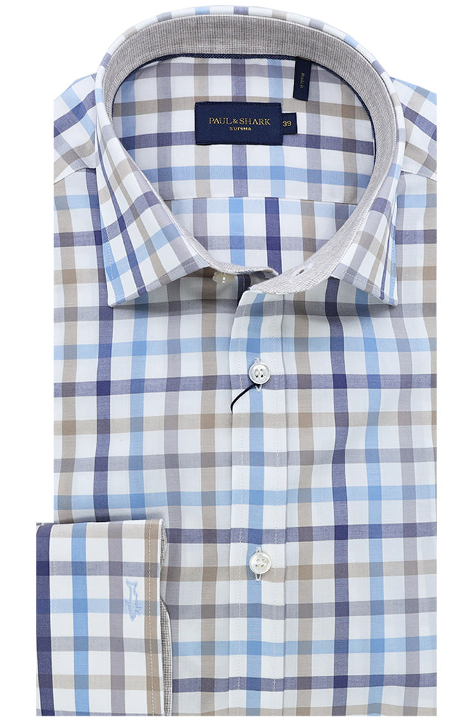white christmas dresses Blue Supima Cotton Dress Shirt main image 1