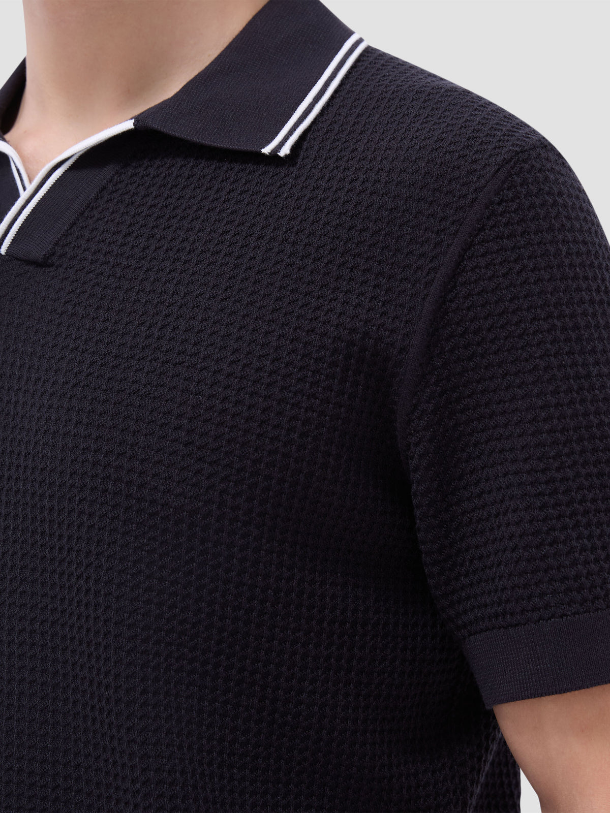 Bugatchi S/S Johnny Collar Sweater – view 3