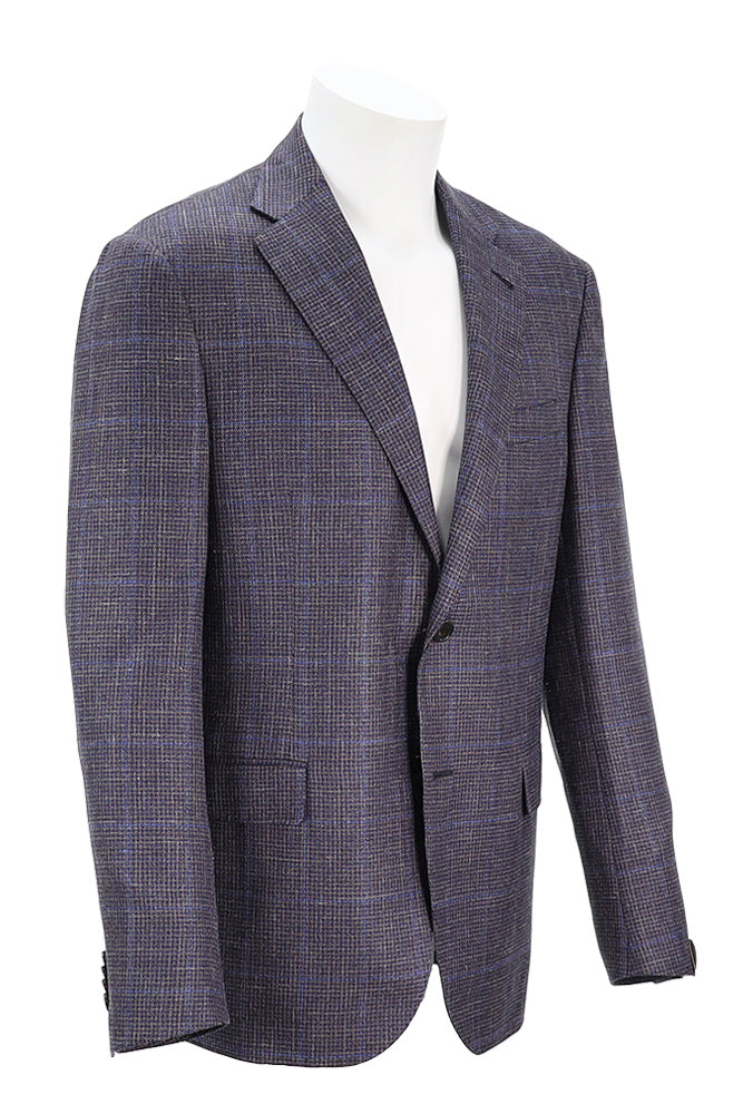 Corneliani Men's Check Sport Coat Angled View - Mondo Uomo