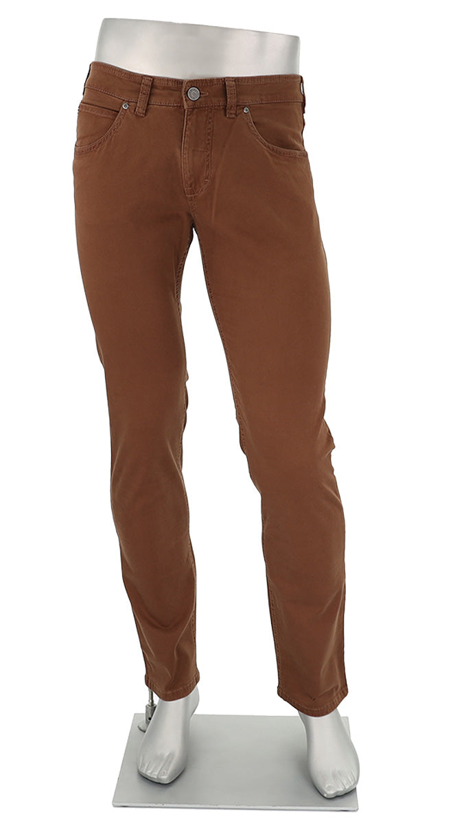 Gardeur Bill Men’s Modern Fit Solid Cotton Pant in Rust Brown – Mondo Uomo