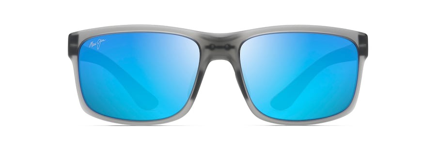 Maui Jim Pokowai Arch Polarized Men’s Rectangular Sunglasses with Blue Mirror Lenses – Mondo Uomo