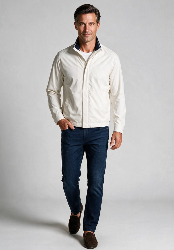 Paul & Shark Typhoon Jacket — worn with denim