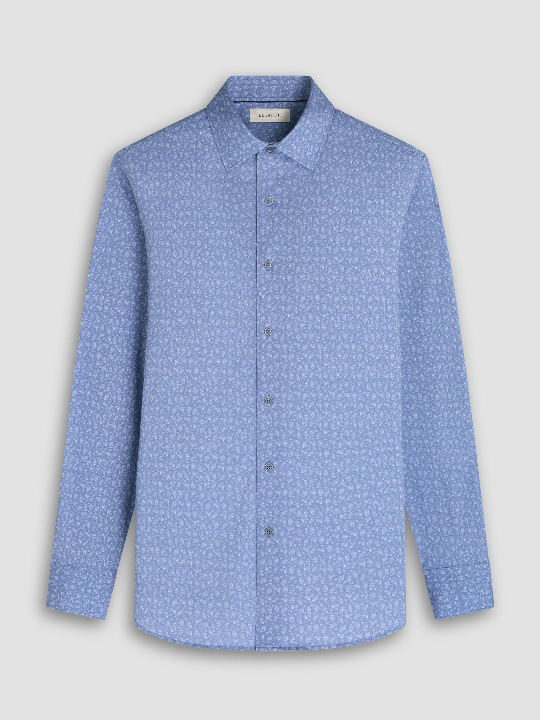 Bugatchi Ooohcotton L/S Shirt, Steel