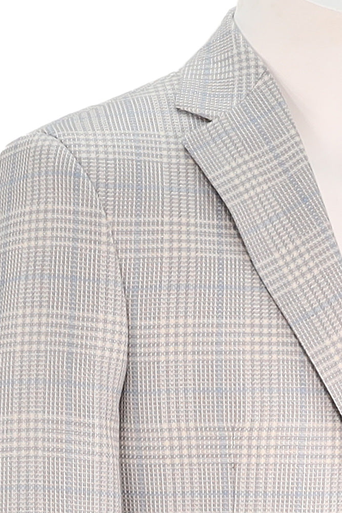 Jack Victor Men's Conway Model Sport Coat In Light Grey Close Up