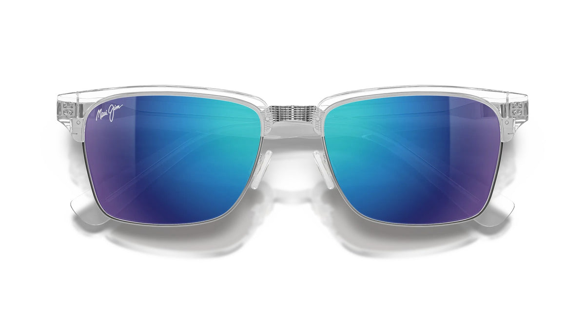Maui Jim Kawika Sunglasses in Crystal with Blue Hawaii lenses | Mondo Uomo Naples FL