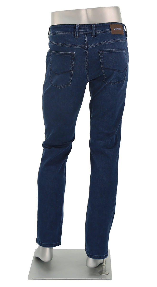 Gardeur Pants from the Bradley collection Men's Jeans In Dark Blue - Back View #Color_7267
