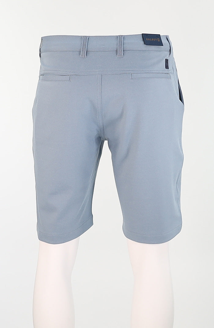 Halsey Breakwater Men’s Shorts in Heather Dusty Blue Moisture-Wicking Fabric – Mondo Uomo Fine Menswear