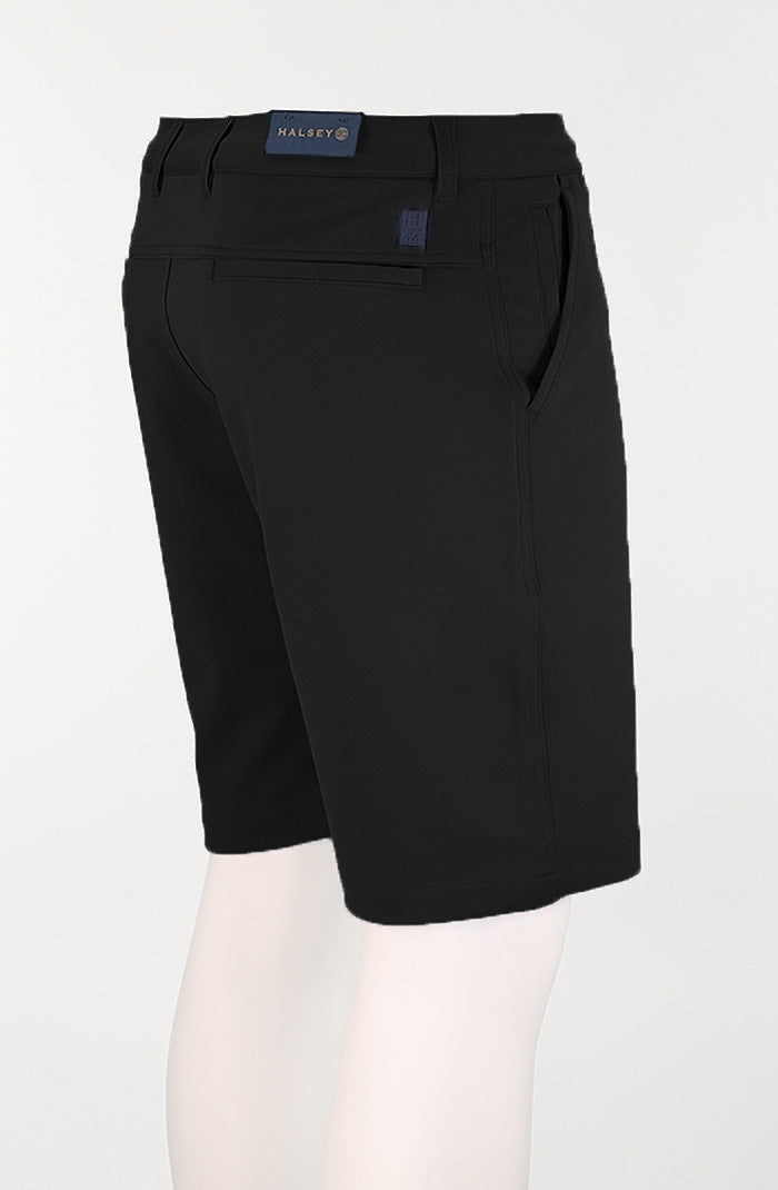 HALSEY Men's Athletic Black Sport Shorts with Moisture-Wicking Stretch Fabric and YKK Fly – Mondo Uomo
