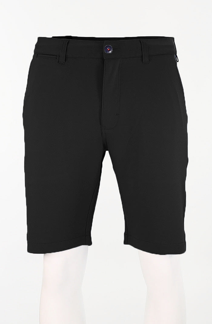 Halsey Men’s Breakwater Sport Shorts in Black with 4-Way Stretch Fabric – Mondo Uomo
