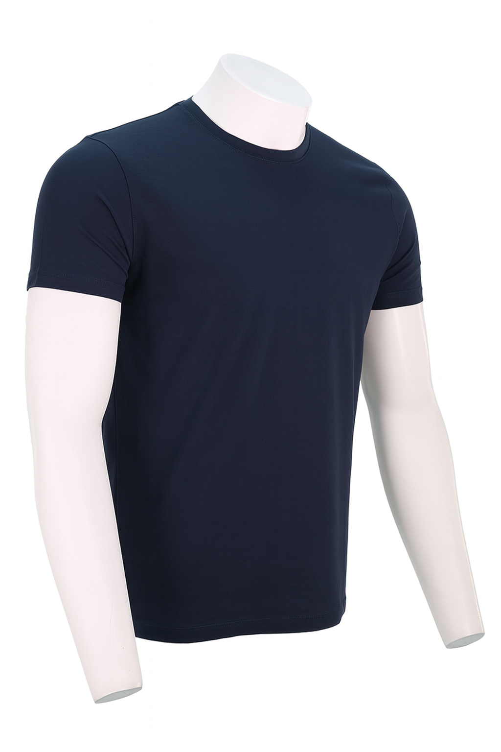 Patrick Assaraf Short Sleeve Cotton Crew, Midnight