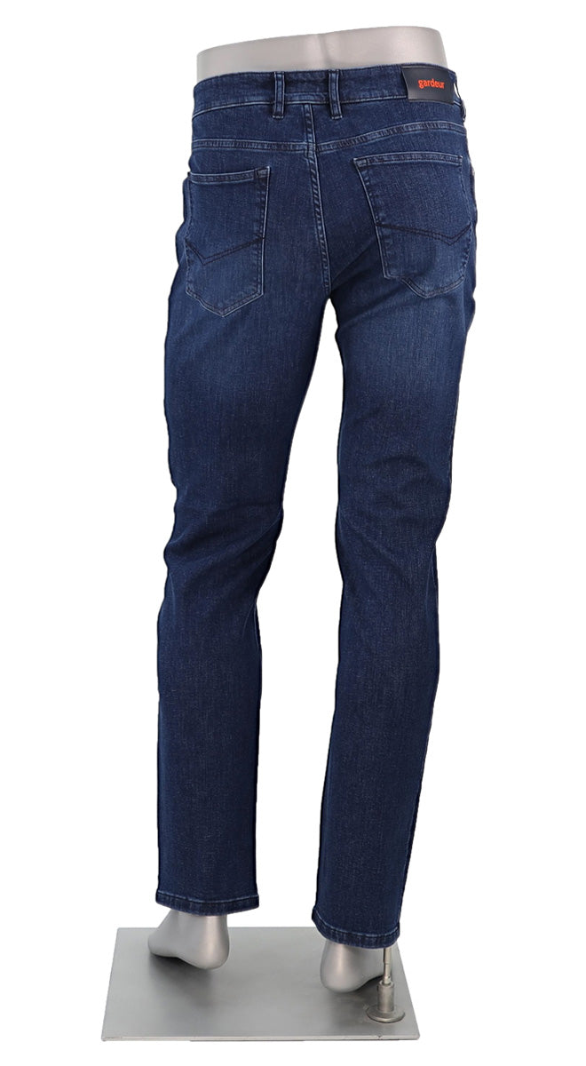 Gardeur Bradley Move Lite Pant in Dark Blue – back view