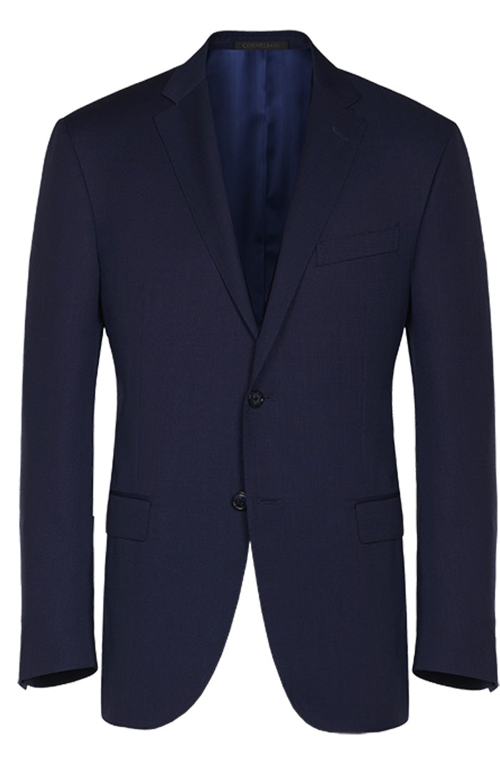 Corneliani Men’s Navy Wool Blazer With Two-Button Single-Breasted Made in Italy  8475 GATE- Mondo Uomo