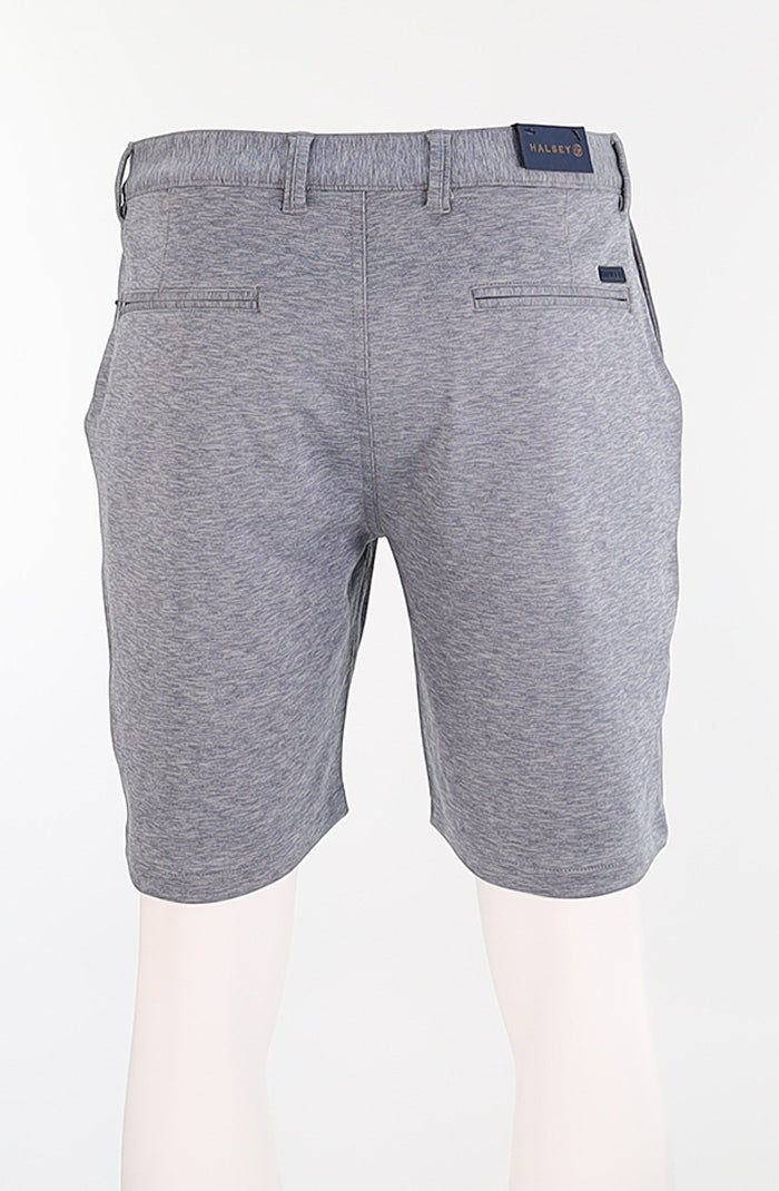 Halsey Hatchway Men’s Shorts in Poseidon Classic Fit 8-Inch Inseam Back View– Mondo Uomo Fine Menswear