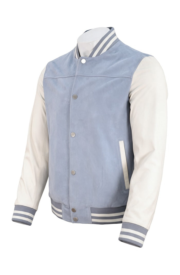 Blue suede with white leather sleeve, Blue – view 4